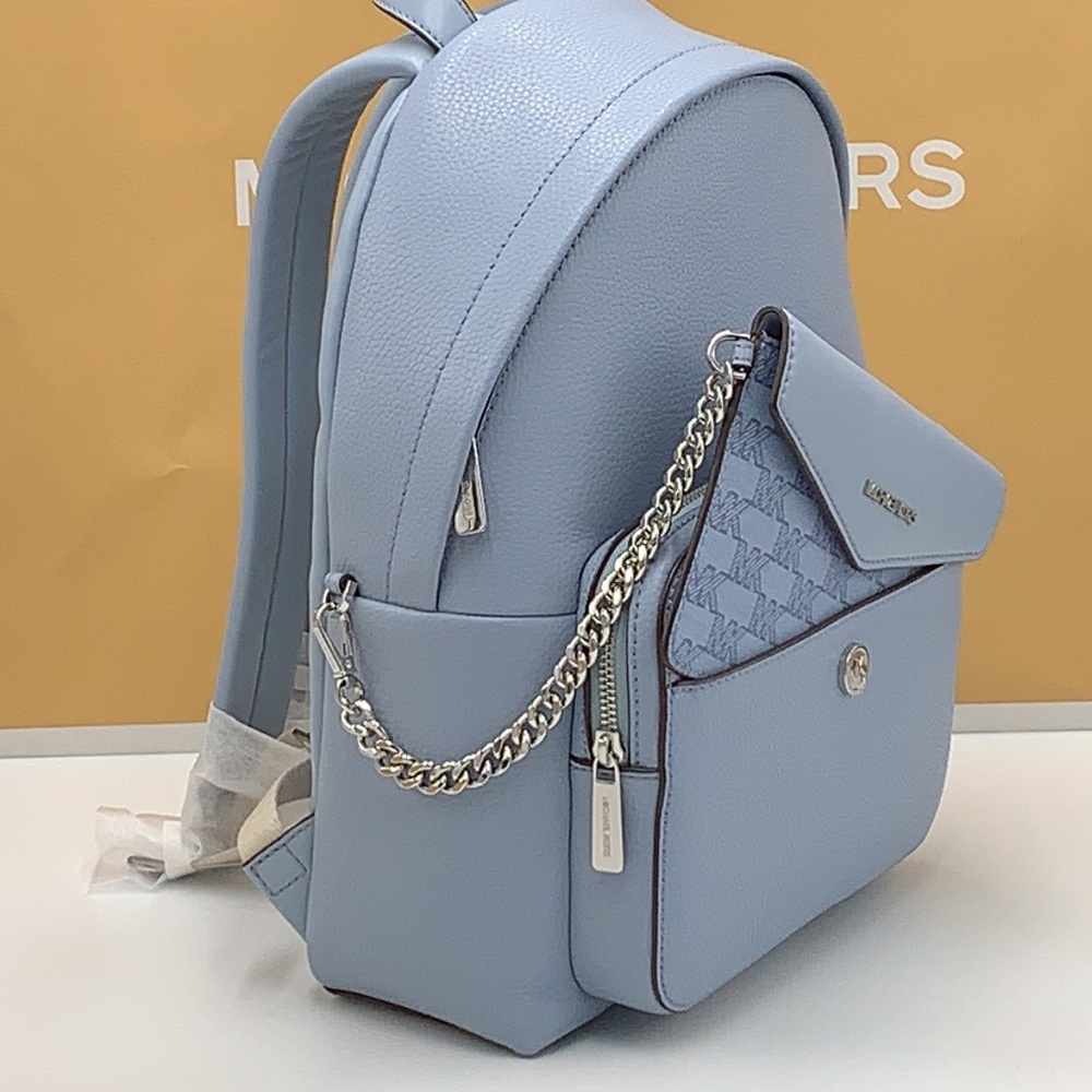 MICHAEL KORS DENIM COLOR 
Maisie Medium Pebbled Leather 2-in-1 Backpack - Picture 7 of 16